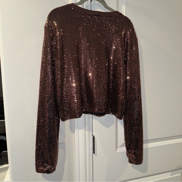 Pam&Gela Mirror Ball Slouchy Long Sleeve Tee - Picture 12 of 13